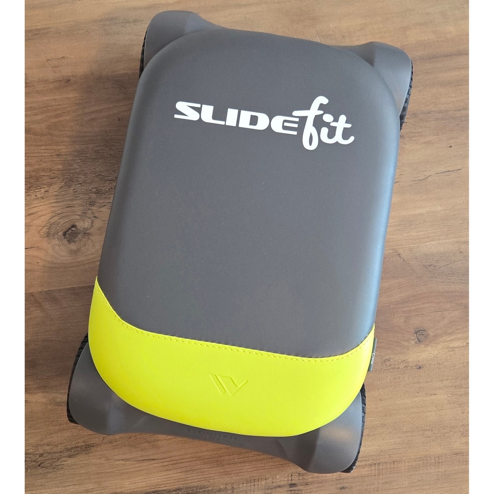 Wonder Core Slide Fit Abdominal Exerciser Grey Neon Green Core Trainer 4 Wheels
